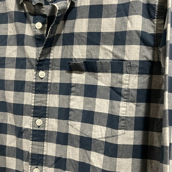 J.Crew Flex Button Down Shirt navy and grey plaid - Picture 4 of 6